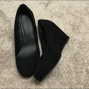 Black Suede wedges